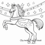 Delightful Dancing Horse Circus Coloring Pages 2