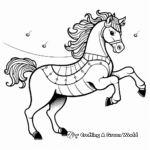 Delightful Dancing Horse Circus Coloring Pages 4
