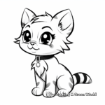 Delightful Domestic Kitten Coloring Pages 3