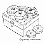 Delightful Donut Box Coloring Pages 1