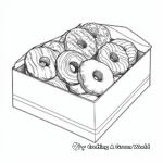 Delightful Donut Box Coloring Pages 4