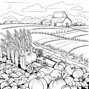 Delightful Fall Harvest September Coloring Pages 1