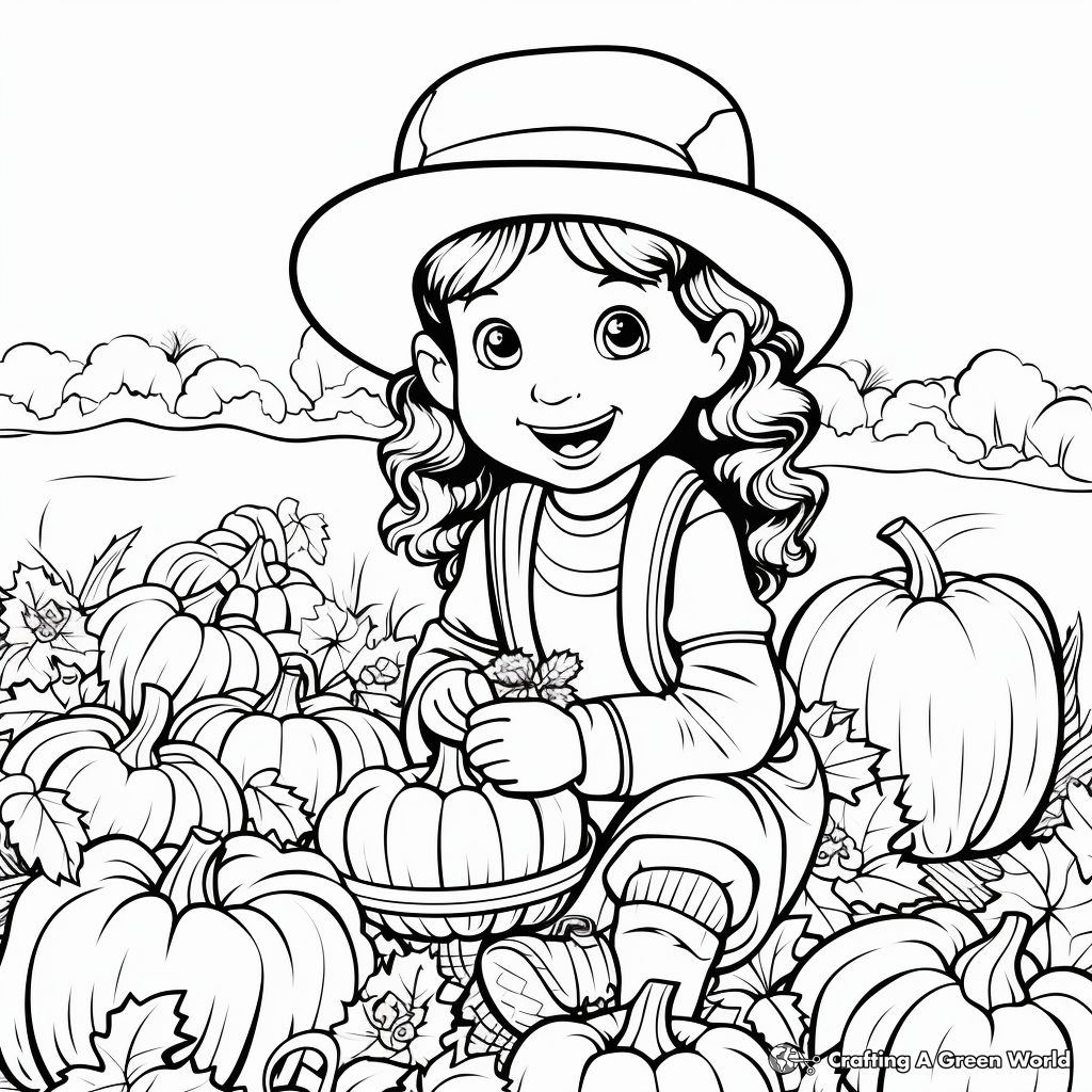 Delightful Fall Harvest September Coloring Pages 2