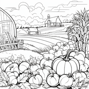 Delightful Fall Harvest September Coloring Pages 3