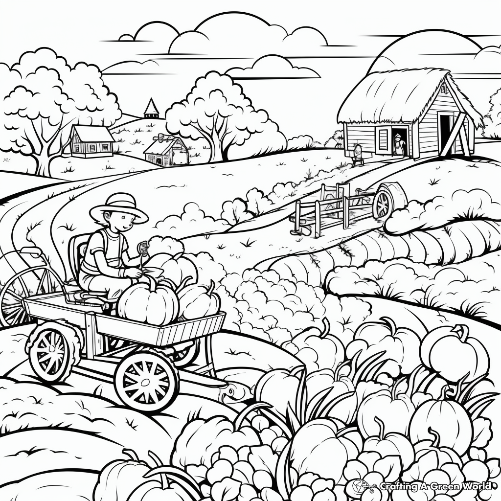 Delightful Fall Harvest September Coloring Pages 4