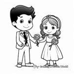 Delightful Flower Girl and Ring Bearer Coloring Pages 4
