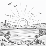 Delightful Friday Sunset Coloring Pages 1