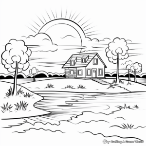 Delightful Friday Sunset Coloring Pages 3