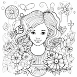 Delightful Happy Birthday Mom Coloring Pages with Pattern Elements 1