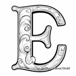 Delightful Lowercase Letter E Coloring Pages 2