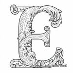 Delightful Lowercase Letter E Coloring Pages 4