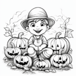 Delightful Pumpkin Patch Coloring Pages 1