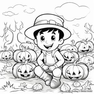 Delightful Pumpkin Patch Coloring Pages 4