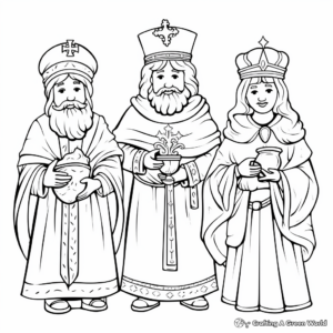 Delightful Three Wise Men Coloring Sheets 4