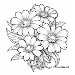 Dense Daisy Flower Coloring Pages for Adults 1