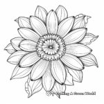 Dense Daisy Flower Coloring Pages for Adults 2