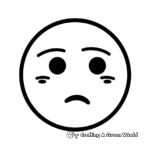 Depressed Emoji Face: Tech-Inspired Coloring Pages 3