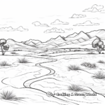 Desert Landscape Empty Coloring Pages 2
