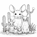 Desert Mouse Family Coloring Pages: Parents and Pups 1