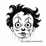 Despondent Clown Face Coloring Pages 4