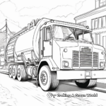 Detail-Oriented Industrial Garbage Truck Coloring Sheets 2