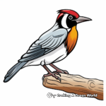 Detailed Acorn Woodpecker Coloring Pages for Artists 1