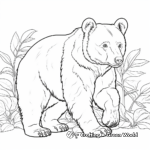 Detailed Adult Black Bear Coloring Pages 2