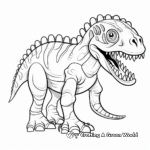 Detailed Albertosaurus Skeleton Coloring Pages 2