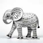 Detailed Alebrije Elephant Coloring Pages 2