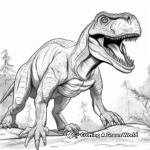 Detailed Allosaurus Coloring Pages for Adults 1