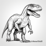 Detailed Allosaurus Coloring Pages for Adults 3