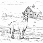 Detailed Alpaca Farm Coloring Pages 1