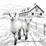 Detailed Alpaca Farm Coloring Pages 3