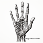 Detailed Anatomical Skeleton Hand Coloring Pages 3