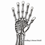 Detailed Anatomical Skeleton Hand Coloring Pages 4