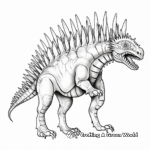 Detailed and Realistic Kentrosaurus Anatomy Coloring Pages 3
