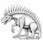 Detailed and Realistic Kentrosaurus Anatomy Coloring Pages 4