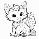 Detailed Angel Cat Coloring Pages for Older Kids 2