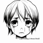 Detailed Anime Sad Face Coloring Pages 1