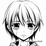 Detailed Anime Sad Face Coloring Pages 4