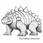 Detailed Ankylosaurus Coloring Pages for Adults 1
