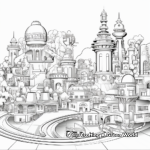 Detailed Architecture Vector Coloring Pages 1