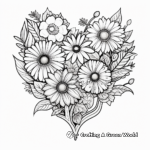 Detailed Aster and Heart Coloring Pages 3