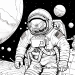 Detailed Astronaut Coloring Pages for Adults 1