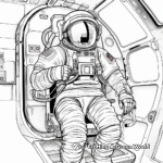 Detailed Astronaut Coloring Pages for Adults 2