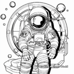 Detailed Astronaut Coloring Pages for Adults 3