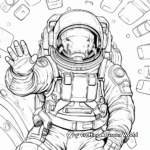 Detailed Astronaut Coloring Pages for Adults 4