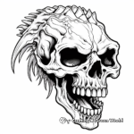 Detailed Atrociraptor Skull Coloring Pages for Adults 3
