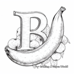 Detailed 'B is for Banana' Coloring Pages for Adults 4