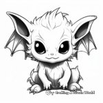 Detailed Baby Bat Cartoon Coloring Pages 2